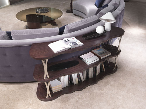 Étagère contemporaine - LB45 RIPIANI MISTRAL CURVO + EL24FCL ELEMENTO CROMATO - CARPANELLI - en bois