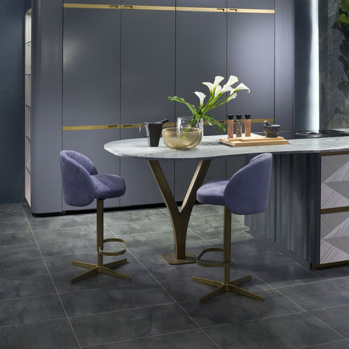 Chaise de bar contemporaine - SE57 OPTICAL SKIN  - CARPANELLI - d'intérieur / en tissu / en acier chromé