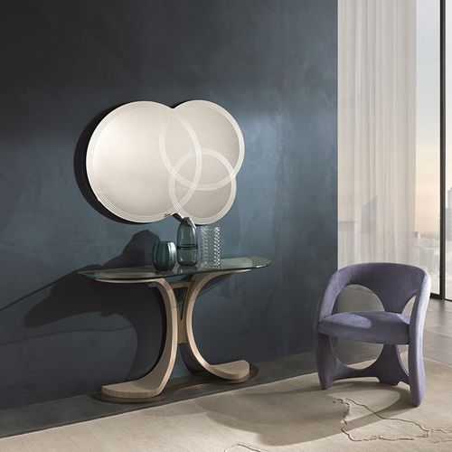 Console contemporaine - MB62 MISTRAL  - CARPANELLI - en bois / en verre / ovale
