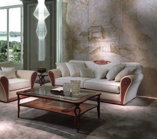 Canapé classique - DI36 CHARME  - CARPANELLI - en tissu / beige / en bois