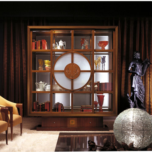 Vitrine classique - VL11 QUADRO - CARPANELLI - en verre / en bois massif / en acajou