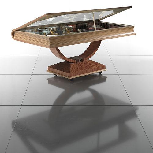 Table basse classique - TL30 LIBRO  - CARPANELLI - en bois de rose / en verre / rectangulaire
