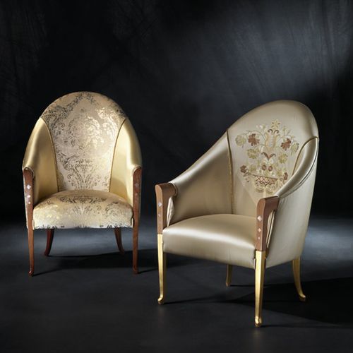 Fauteuil classique - PO07 POZZETTO  - CARPANELLI - en cuir / en tissu / en cerisier