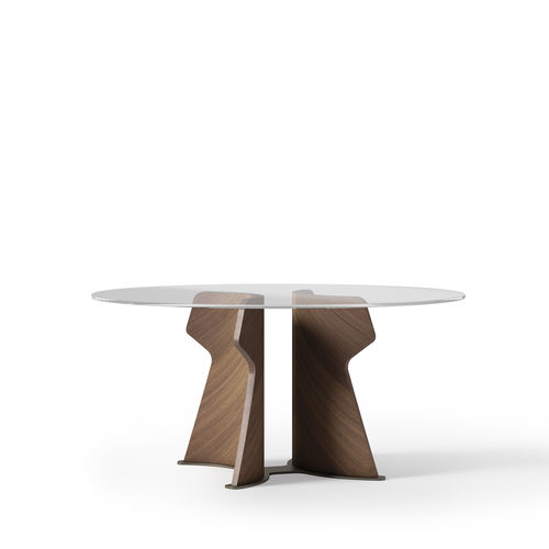 Table contemporaine - TA72G SHAPE - CARPANELLI - en bois / en verre / en marbre