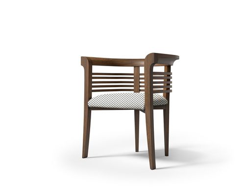 Chaise contemporaine - PO79 DOLFIN - CARPANELLI - d'intérieur / en tissu / avec piètement en noyer