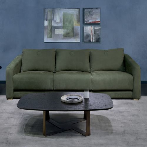 Canapé contemporain - DI55F DESYO - CARPANELLI - en tissu / en cuir / avec coussin amovible