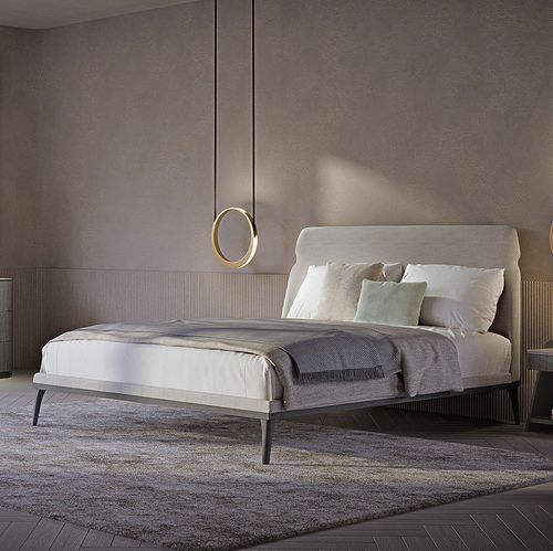 Lit double - LE31 SHAPE - CARPANELLI - contemporain / avec tête de lit tapissée / en tissu