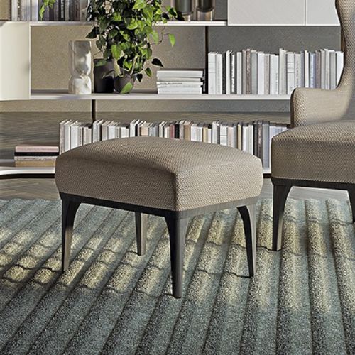 Pouf contemporain - PO82 ARA - CARPANELLI - en tissu / en cuir / rectangulaire