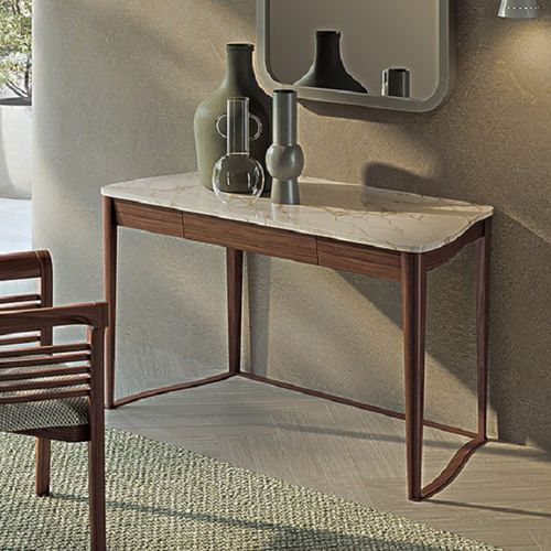Console contemporaine - MB67 PEGASO - CARPANELLI - en bois / en marbre / avec piètement en métal