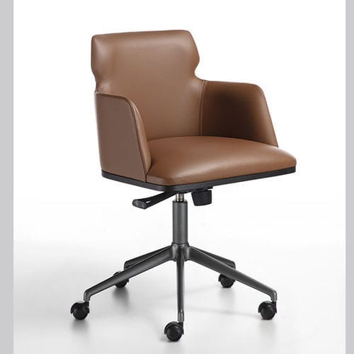 Chaise de bureau contemporaine - PO84 SHAPE - CARPANELLI - d'intérieur / en cuir / avec piètement en métal
