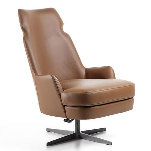 Fauteuil contemporain - PO88 SHAPE - CARPANELLI - en tissu / en cuir / avec dossier haut