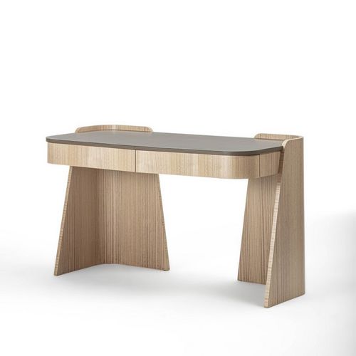 Bureau sur pied - SC34 SHAPE - CARPANELLI - contemporain / en cuir / droit