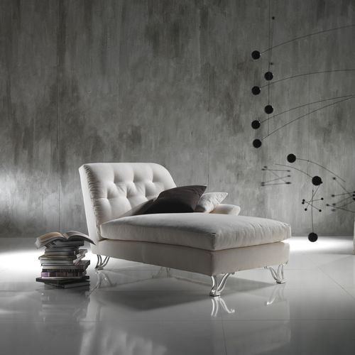 Chaise longue classique - DI11 15/16 CHERUBINO  - CARPANELLI - en tissu / en bois / 4 pieds