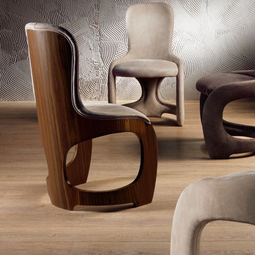 Chaise contemporaine - SE49 VENERE  - CARPANELLI - d'intérieur / en noyer / tapissée