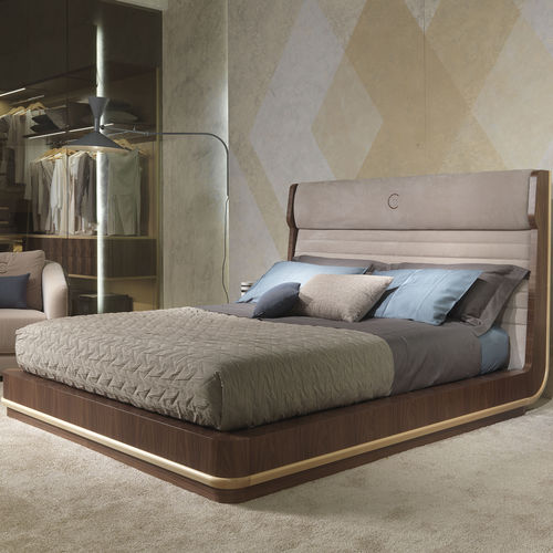 Lit double - LE26 GALILEO - CARPANELLI - contemporain / avec tête de lit tapissée / en bois