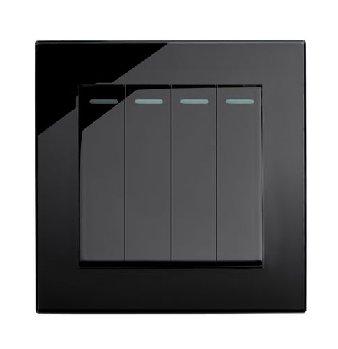 Interrupteur à bascule - 00262 - Retrotouch - encastré / quadruple / en cristal