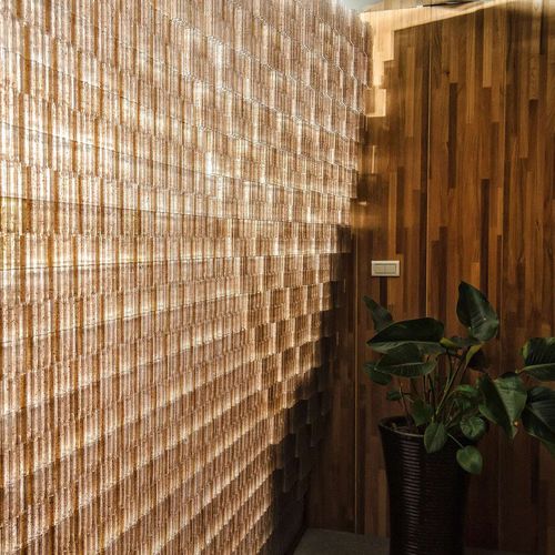 Brique pour façade - POLLI-BER™ BRICK - Miniwiz S.E.D. Co. Ltd. - pour mur / alvéolaire / à relief