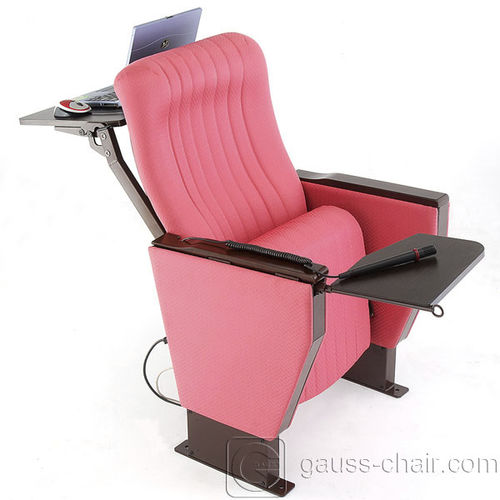 Chaise d'auditorium contemporaine - HTC-888-MIC-PLUG-NET-BTB-ATP - Gauss Furniture - d'intérieur / en tissu / avec piètement en acier