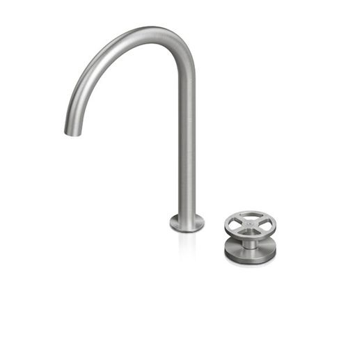Mitigeur de vasque - QTH-2051 + QDS-0600 - Blu Bathworks - à poser / en inox / 2 trous