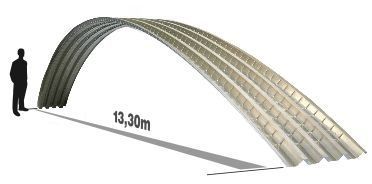 Tôle nervurée - INCO 70.4 CURVED - INCOPERFIL - cintrée / en acier