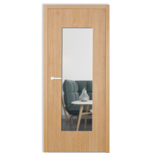 Porte d'intérieur - SLALOM VERTICO - Proboporte - en MDF / en placage de bois / en chêne naturel