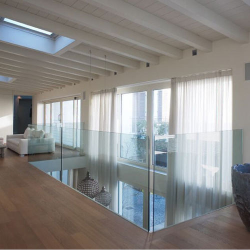 Balustrade en verre - GUARDA FS - Aluvetro - en aluminium / à panneau / d'intérieur