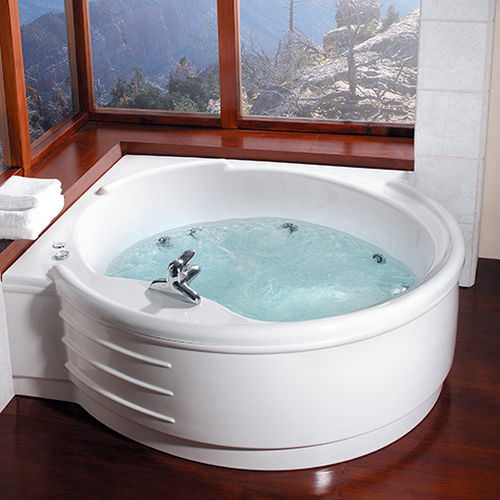 Baignoire d'angle - MERIDIAN - Awal Bathsystem - en acrylique / hydromassage / blanche