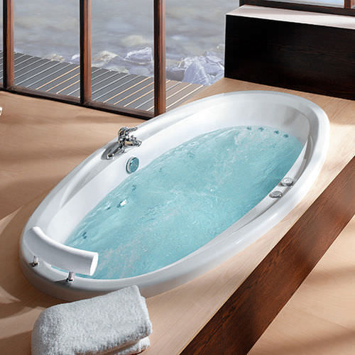 Baignoire ovale - OPAL - Awal Bathsystem - en acrylique / hydromassage / blanche