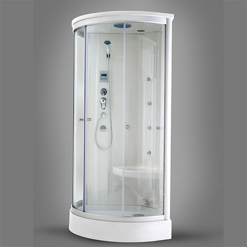 Cabine de douche à vapeur - BARI - Awal Bathsystem - en verre / avec porte battante / circulaire