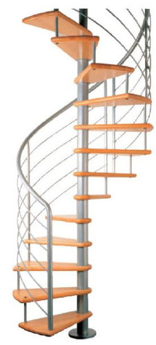 Escalier en colimaçon - ADONIDE - New Living srl - à marches en bois / structure en métal / contemporain