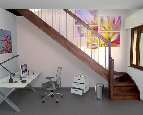 Escalier quart tournant - TULIPANO H  - New Living srl - à marches en bois / structure en bois / contemporain