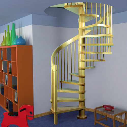 Escalier en colimaçon - GARDENIA - New Living srl - à marches en bois / structure en bois / contemporain
