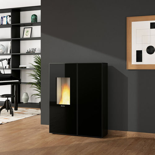 Poêle à granulés - SHARON PLUS CRYSTAL - La Nordica-Extraflame - 0 - 5 kW / 5 kW - 10 kW / au sol