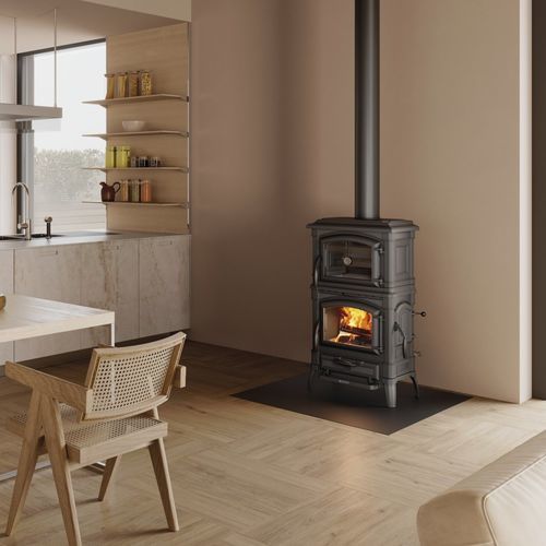 Poêle à bois - ISETTA FORNO - La Nordica-Extraflame - 5 kW - 10 kW / multicombustible / à poser