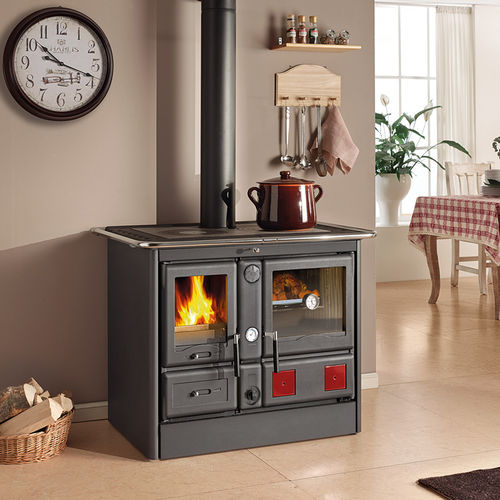 Cuisinière à bois - TERMOROSA XXL D.S.A  - La Nordica-Extraflame - en fonte / pour chaudière