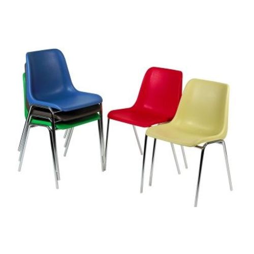Chaise contemporaine - CCP - Caray collectivites - d'intérieur / en plastique / avec piètement en métal chromé