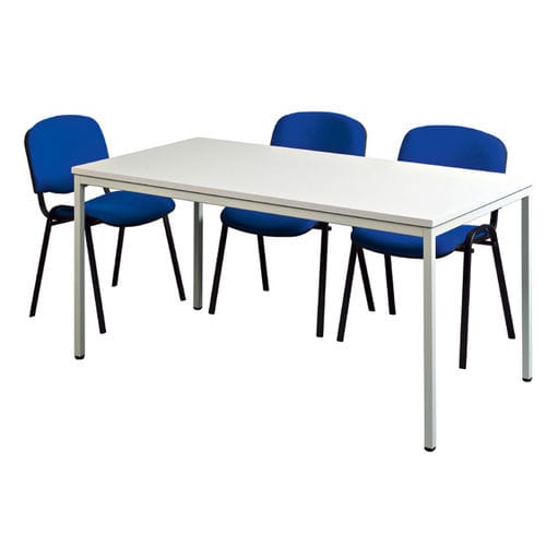 Table contemporaine - TRB140/I - Caray collectivites - en mélaminé / avec piètement en métal / rectangulaire