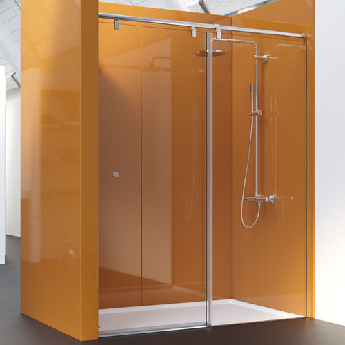 Paroi de douche coulissante - ANNA HOOK - Lasser, S.A. - en niche / en verre trempé