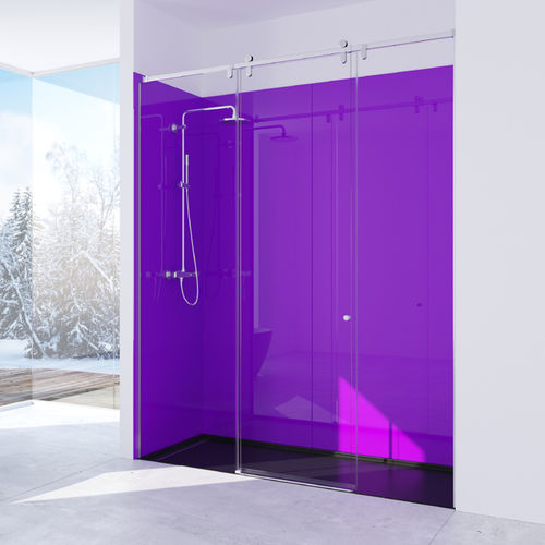Paroi de douche coulissante - SARA FLORENCIA - Lasser, S.A. - en niche / en verre trempé