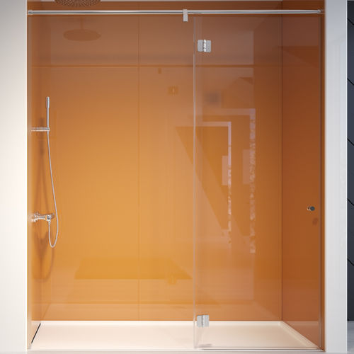 Paroi de douche battante - ANNA VANIA - Lasser, S.A. - en niche / en verre trempé
