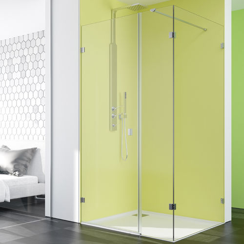Paroi de douche battante - ZEN REI + ZEN NEKO - Lasser, S.A. - d'angle / en verre trempé / sans cadre