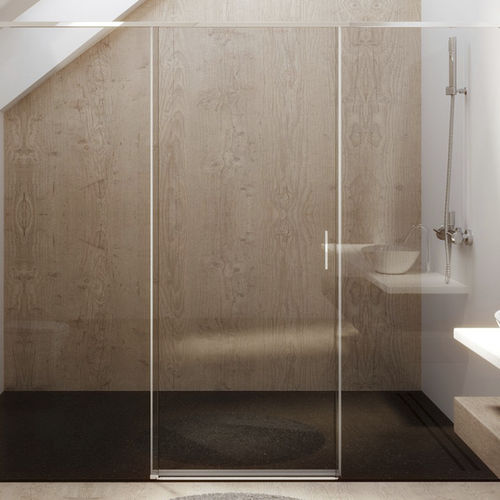 Paroi de douche coulissante - SLIM - Lasser, S.A. - fixe / d'angle / en niche
