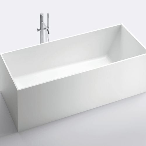 Baignoire à poser - BRICK - Milldue - en céramique / blanche