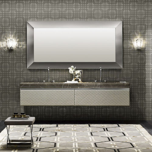 Plan vasque double - FOUR SEASON 02 - Milldue - en marbre / en simili cuir