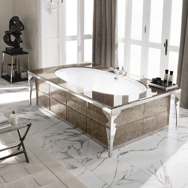 Baignoire ovale - AVIGNONE 215 - Milldue - à poser / en verre / blanche