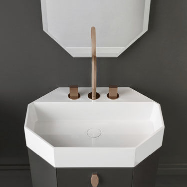 Vasque à poser - CRYSTAL - Milldue - en marbre / octogonale / contemporaine
