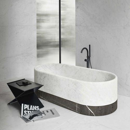 Baignoire ovale - ROMA - Milldue - à poser / en céramique