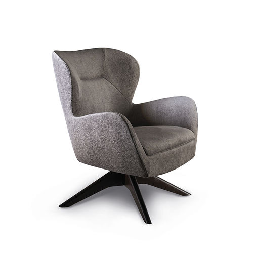 Fauteuil contemporain - TULIP - ART NOVA - en tissu / en cuir / en bois
