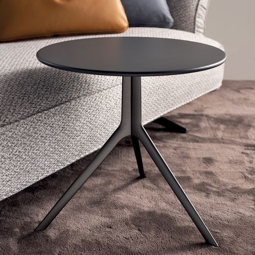 Table d'appoint contemporaine - FLARE  - ART NOVA - en verre / en cuir / en marbre