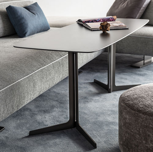 Console contemporaine - FILIPH - ART NOVA - en cuir / en marbre / avec piètement en métal
